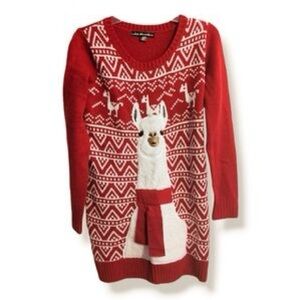 Llama Ugly Sweater Dress